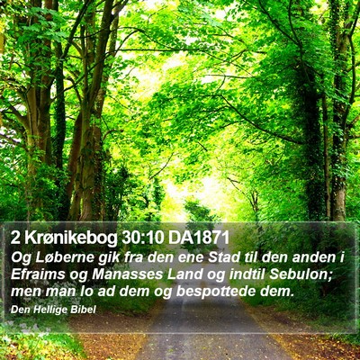 2 Krønikebog 30:10 DA1871 Bible Verse Image