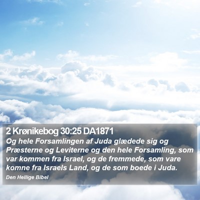 2 Krønikebog 30:25 DA1871 Bible Verse Image
