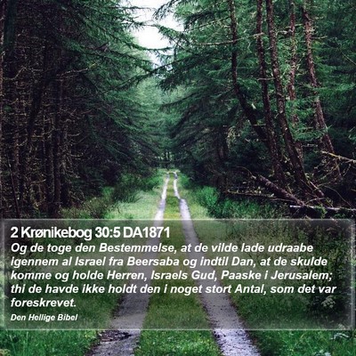 2 Krønikebog 30:5 DA1871 Bible Verse Image
