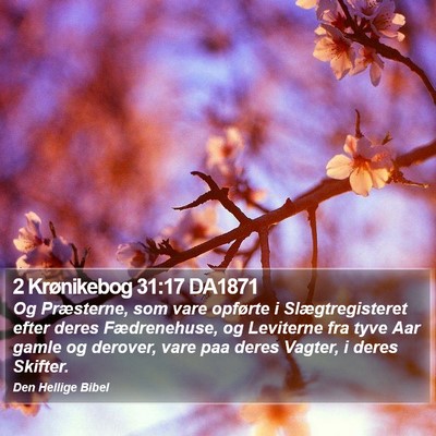 2 Krønikebog 31:17 DA1871 Bible Verse Image
