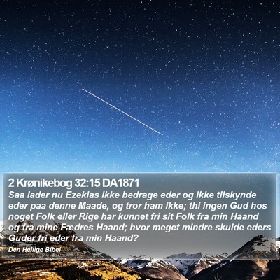 2 Krønikebog 32:15 DA1871 Bible Verse Image