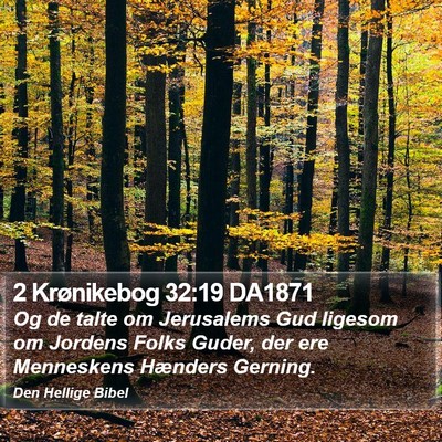 2 Krønikebog 32:19 DA1871 Bible Verse Image