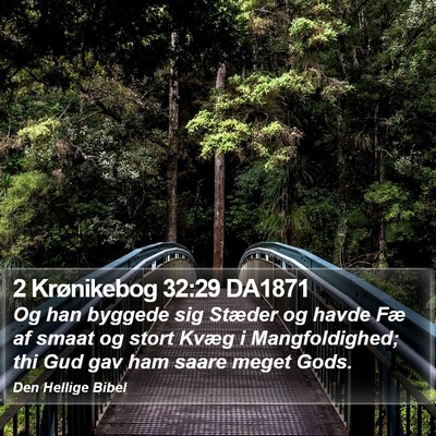 2 Krønikebog 32:29 DA1871 Bible Verse Image
