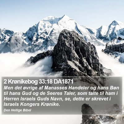 2 Krønikebog 33:18 DA1871 Bible Verse Image