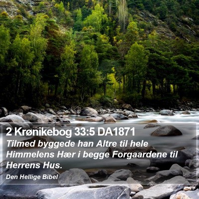 2 Krønikebog 33:5 DA1871 Bible Verse Image