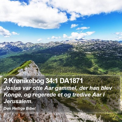 2 Krønikebog 34:1 DA1871 Bible Verse Image