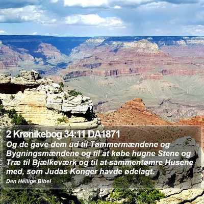 2 Krønikebog 34:11 DA1871 Bible Verse Image