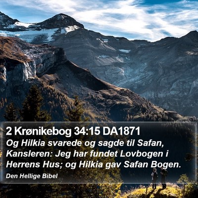 2 Krønikebog 34:15 DA1871 Bible Verse Image