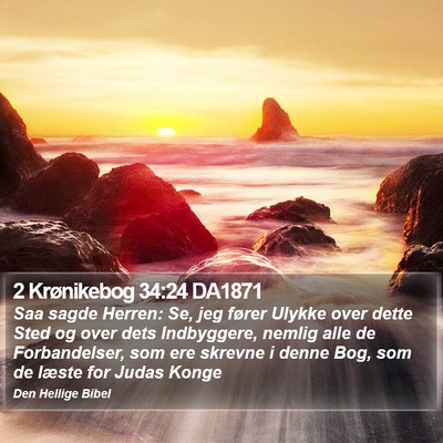 2 Krønikebog 34:24 DA1871 Bible Verse Image