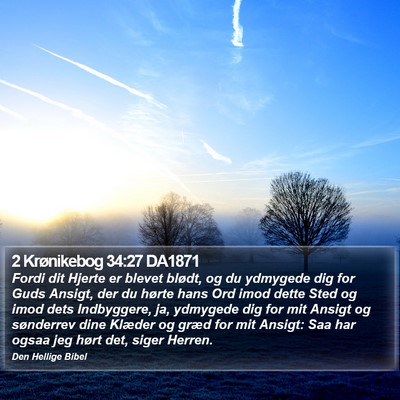 2 Krønikebog 34:27 DA1871 Bible Verse Image