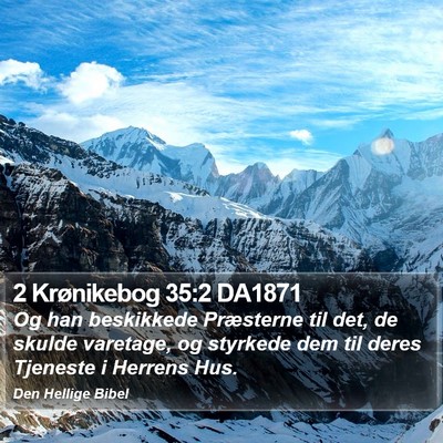 2 Krønikebog 35:2 DA1871 Bible Verse Image