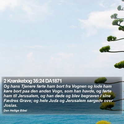2 Krønikebog 35:24 DA1871 Bible Verse Image
