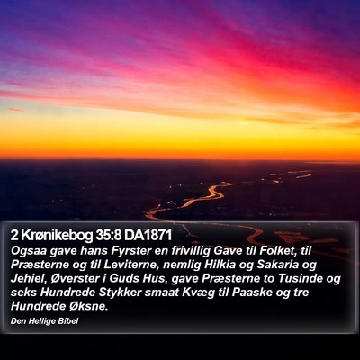 2 Krønikebog 35:8 DA1871 Bible Verse Image