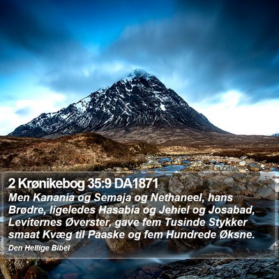 2 Krønikebog 35:9 DA1871 Bible Verse Image