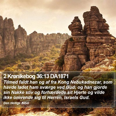 2 Krønikebog 36:13 DA1871 Bible Verse Image