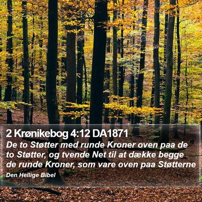 2 Krønikebog 4:12 DA1871 Bible Verse Image