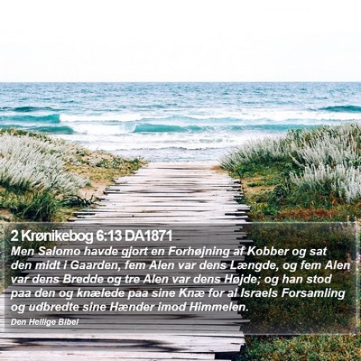 2 Krønikebog 6:13 DA1871 Bible Verse Image