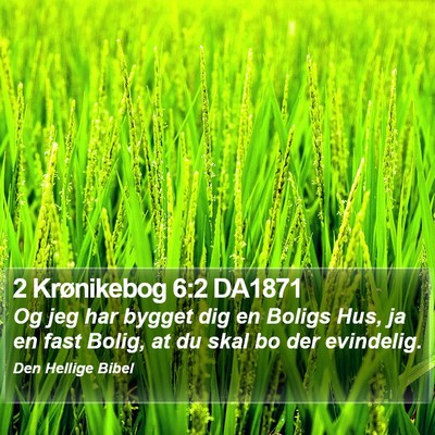 2 Krønikebog 6:2 DA1871 Bible Verse Image