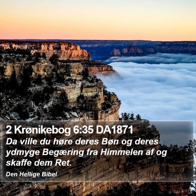 2 Krønikebog 6:35 DA1871 Bible Verse Image