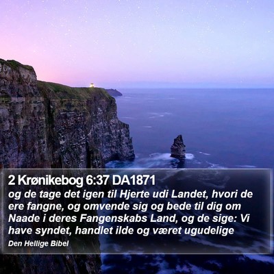2 Krønikebog 6:37 DA1871 Bible Verse Image