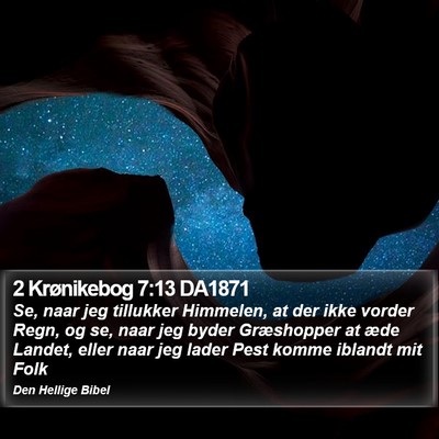 2 Krønikebog 7:13 DA1871 Bible Verse Image