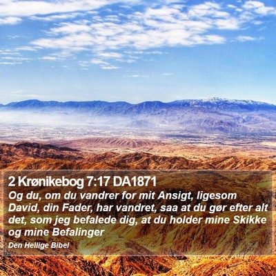 2 Krønikebog 7:17 DA1871 Bible Verse Image