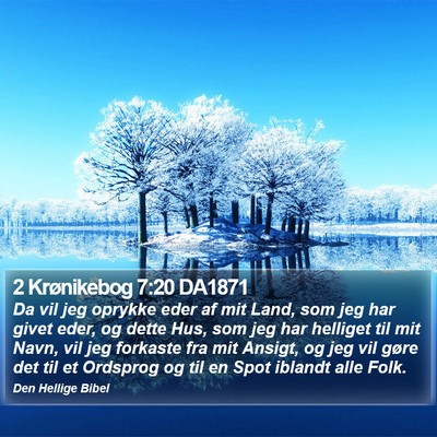 2 Krønikebog 7:20 DA1871 Bible Verse Image