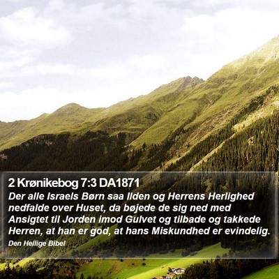 2 Krønikebog 7:3 DA1871 Bible Verse Image