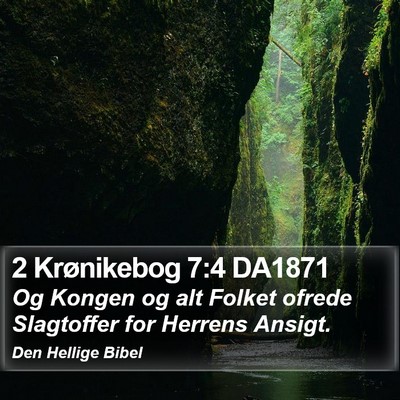 2 Krønikebog 7:4 DA1871 Bible Verse Image