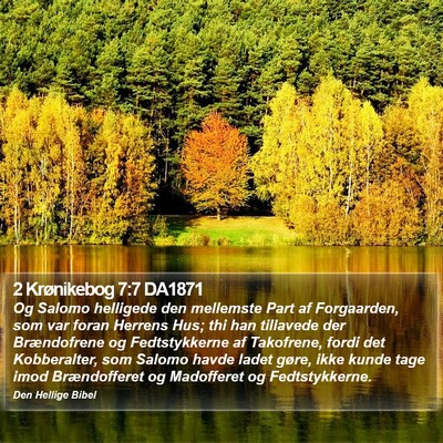 2 Krønikebog 7:7 DA1871 Bible Verse Image