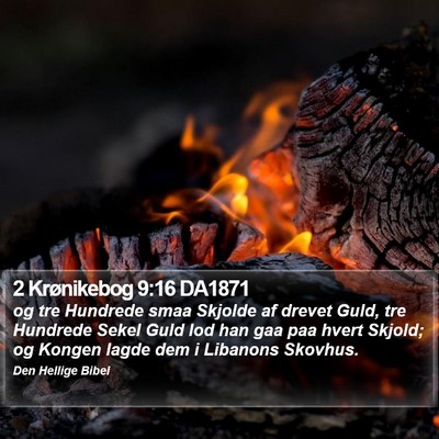 2 Krønikebog 9:16 DA1871 Bible Verse Image