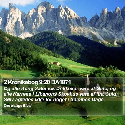 2 Krønikebog 9:20 DA1871 Bible Verse Image
