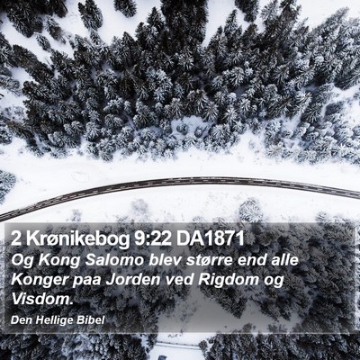 2 Krønikebog 9:22 DA1871 Bible Verse Image