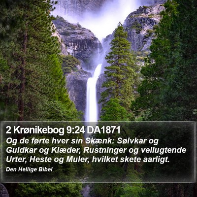 2 Krønikebog 9:24 DA1871 Bible Verse Image
