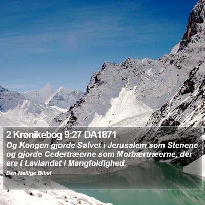 2 Krønikebog 9:27 DA1871 Bible Verse Image
