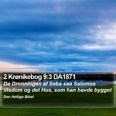 2 Krønikebog 9:3 DA1871 Bible Verse Image