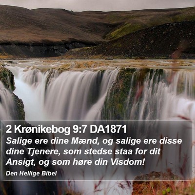 2 Krønikebog 9:7 DA1871 Bible Verse Image