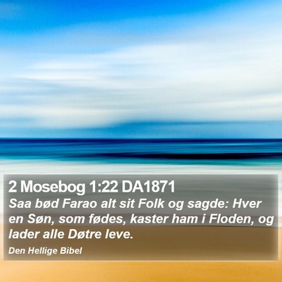 2 Mosebog 1:22 DA1871 Bible Verse Image