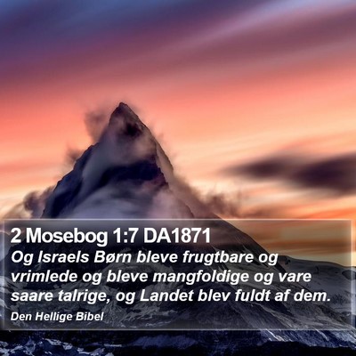 2 Mosebog 1:7 DA1871 Bible Verse Image