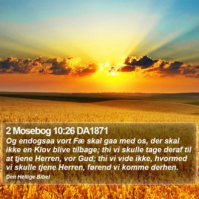2 Mosebog 10:26 DA1871 Bible Verse Image