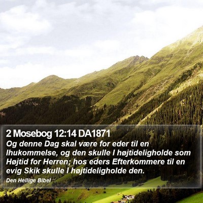 2 Mosebog 12:14 DA1871 Bible Verse Image
