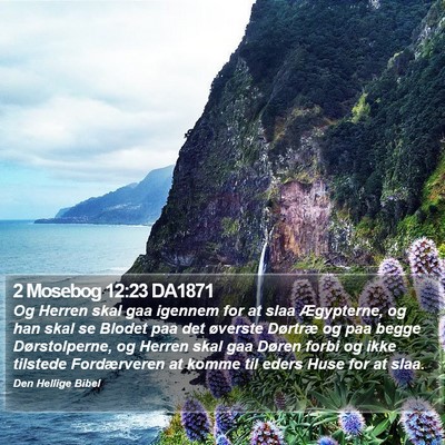 2 Mosebog 12:23 DA1871 Bible Verse Image