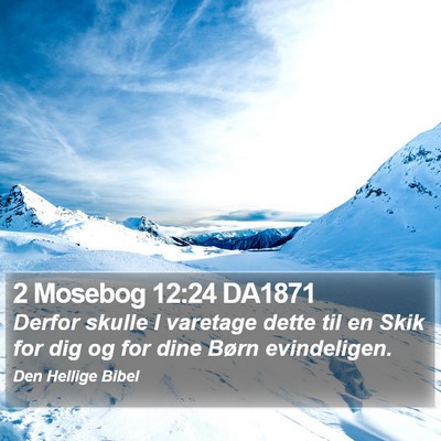 2 Mosebog 12:24 DA1871 Bible Verse Image