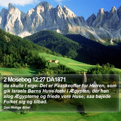 2 Mosebog 12:27 DA1871 Bible Verse Image
