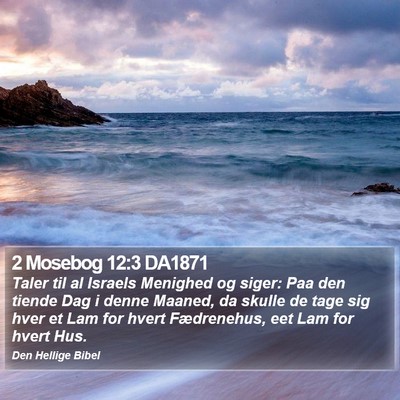 2 Mosebog 12:3 DA1871 Bible Verse Image