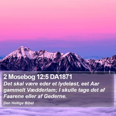 2 Mosebog 12:5 DA1871 Bible Verse Image