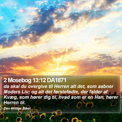 2 Mosebog 13:12 DA1871 Bible Verse Image