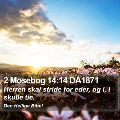 2 Mosebog 14:14 DA1871 Bible Verse Image