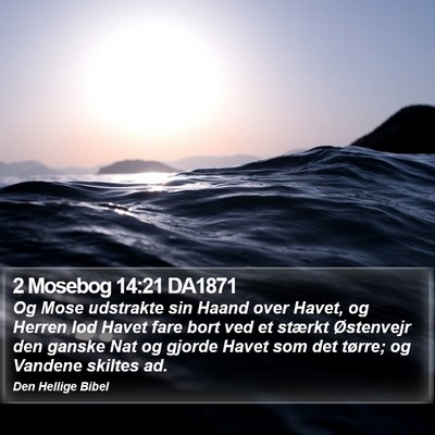 2 Mosebog 14:21 DA1871 Bible Verse Image