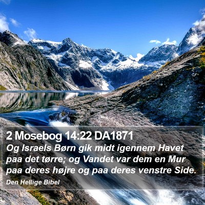 2 Mosebog 14:22 DA1871 Bible Verse Image